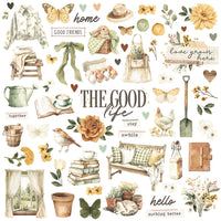Simple Vintage Cottage Charm - Chipboard Pieces