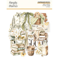 Simple Vintage Cottage Charm - Chipboard Pieces