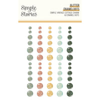 Simple Vintage Cottage Charm - Glitter Enamel Dots