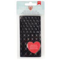 Black Dots, Assorted Sizes - Sticky Thumb Dimensional Adhesive Foam 275/Pkg