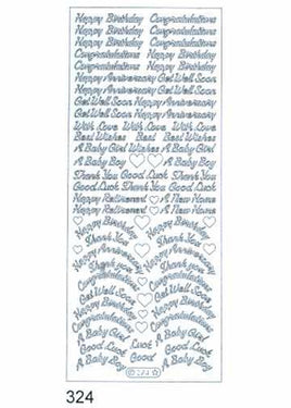 Deco Stickers - Multi Sayings - SILVER