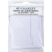 Assort 1 White -  49 And Market Create-An-Album Foundation Inserts