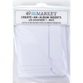 Assort 1 White -  49 And Market Create-An-Album Foundation Inserts