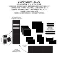 Assort 1 Black - 49 And Market Create-An-Album Foundation Inserts