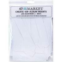 Assort 2 White - 49 And Market Create-An-Album Foundation Inserts