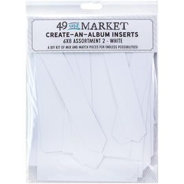 Assort 2 White - 49 And Market Create-An-Album Foundation Inserts