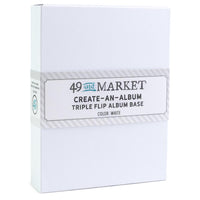 White - 49 And Market Create-An-Album Triple Flip Album Base