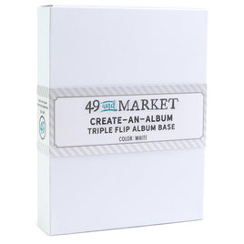 White - 49 And Market Create-An-Album Triple Flip Album Base