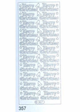 Deco Stickers - Merry Christmas - Holographic Red