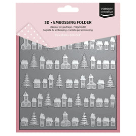 Vaessen Creative • 3D Embossing Folder Christmas Village 15x15cm