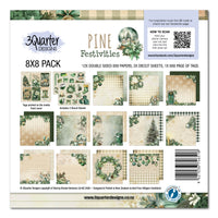 Pine Festivities 8x8 Designer Paper & Diecuts Set - 3Quarter Designs