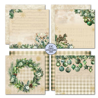 Pine Festivities 8x8 Designer Paper & Diecuts Set - 3Quarter Designs