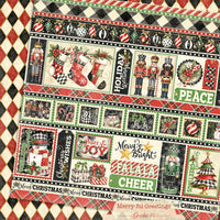 Merry-ful Greetings Borders 12×12 Paper