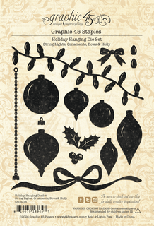 Holiday Hanging Die Set – String Lights, Ornaments, Bows & Holly