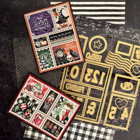 Postage Stamp Collage & Numbers Die Set
