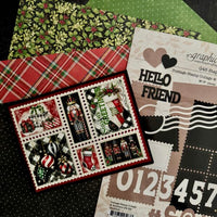 Postage Stamp Collage & Numbers Die Set