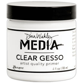 Clear Dina Wakley Media Gesso 4oz Jar