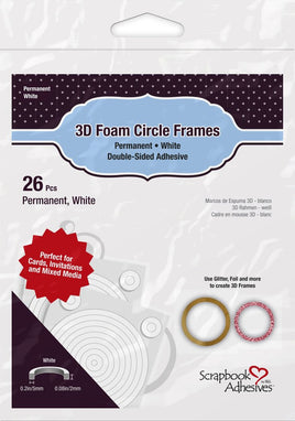 Scrapbook Adhesives 3D Foam Circle Frames 26/Pkg