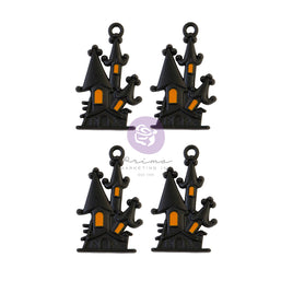 Thirty-One Collection Metal Embellishments – Matte Haunted House – 4 pcs
