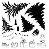 Trees And Trinkets - Sizzix Famelits Die & Stamp Set By 49 And Market 32/Pkg