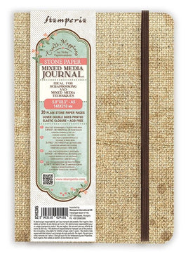 20 Blank Pages - Create Happiness Stone Paper Mixed Media Journal A5