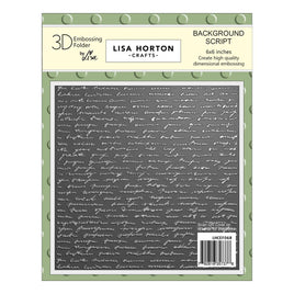 Background Script - Lisa Horton Crafts Embossing Folder 6"X6"