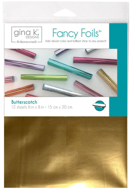 Butterscotch - Gina K Designs Fancy Foil 6"X8" 12/Pkg