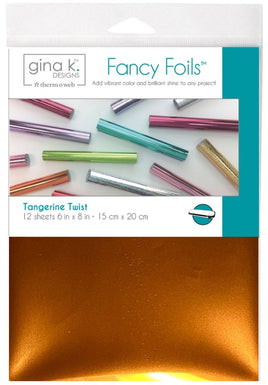 Tangerine Twist - Gina K Designs Fancy Foil 6"X8" 12/Pkg