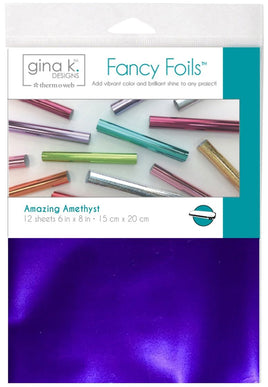 Amazing Amethyst - Gina K Designs Fancy Foil 6"X8" 12/Pkg