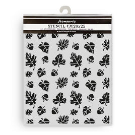 Leaves and Acorns Pattern - Stamperia Whispering Woods Stencil 7.87"X9.84"