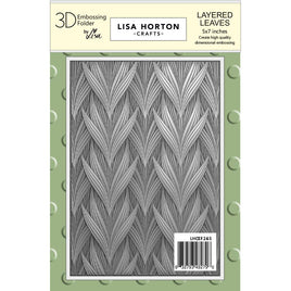 Layered Leaves - Lisa Horton Crafts 3D Embossing Folder 5"x7"