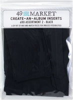 Assort 2 Black - 49 And Market Create-An-Album Foundation Inserts
