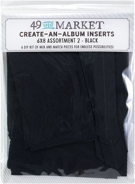Assort 2 Black - 49 And Market Create-An-Album Foundation Inserts