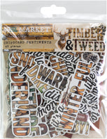 Sentiments, Timber And Tweed - 49 And Market Chipboard Set