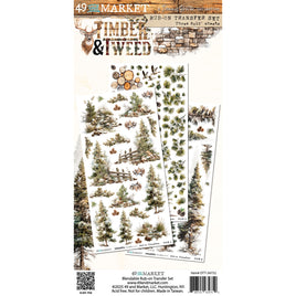 Timber And Tweed - 49 And Market Blendable Rub-On Transfer Set 6"X12"