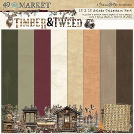 Timber And Tweed - 49 And Market Solids Collection Pack 12"X12"