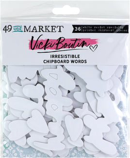 Words, Irresistible - 49 And Market Chipboard Set