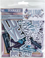 Sentiments, Plume & Petal - 49 And Market Chipboard Set