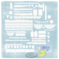 Borders, Irresistible - 49 And Market Rub-On Transfer Set