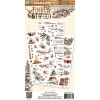 Timber And Tweed - 49 And Market Essential Rub-On Transfer Set 6"X12"