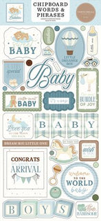 Little Lullabies - Baby Boy - Carta Bella Chipboard Words & Phrases 6