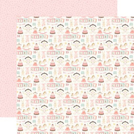 A Little Girl's Toys - Carta Bella Little Lullabies Baby Girl Cardstock 12"X12"