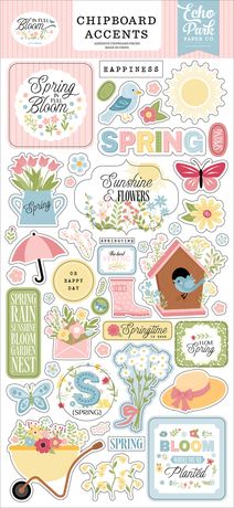 In Full Bloom - Echo Park Chipboard Accents 6"X13"