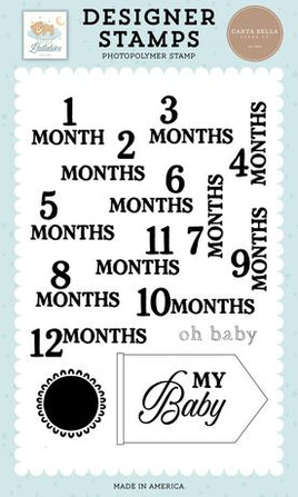 Little Lullabies - Baby Boy - Carta Bella Little Lullabies Baby Boy Stamp Set