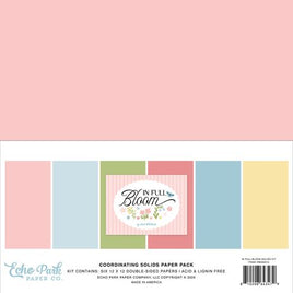 In Full Bloom - Echo Park Solids Collection Kit 12"X12"