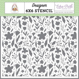 Spring Stems - Echo Park Easter Basket Stencil 6"X6"