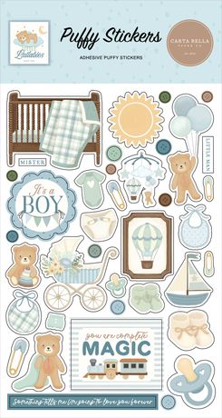 Little Lullabies - Baby Boy - Carta Bella Puffy Stickers