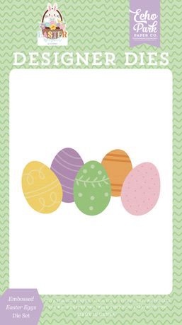Embossed Easter Eggs - Echo Park Easter Basket Die Set