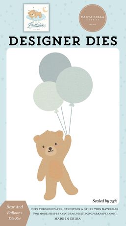 Bear And Balloons - Carta Bella Little Lullabies Baby Boy Die Set
