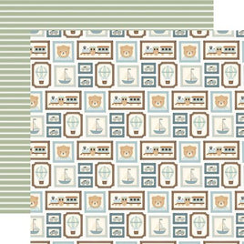 Boy Nursery Wall Art - Carta Bella Little Lullabies Baby Boy Cardstock 12"X12"